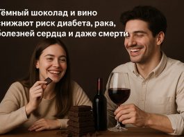 Тёмный шоколад и вино