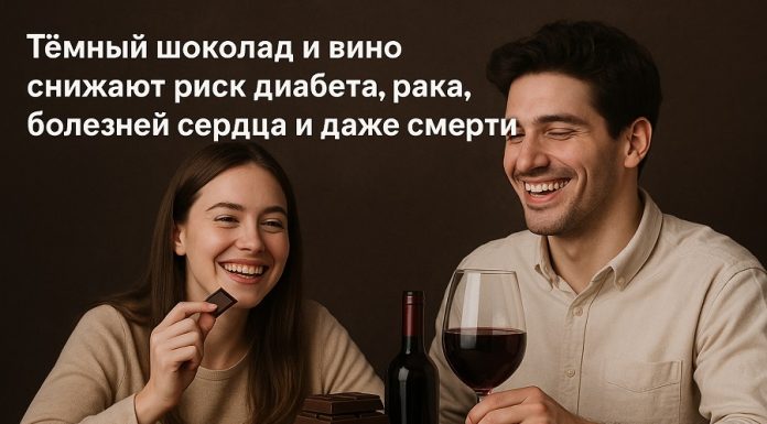 Тёмный шоколад и вино